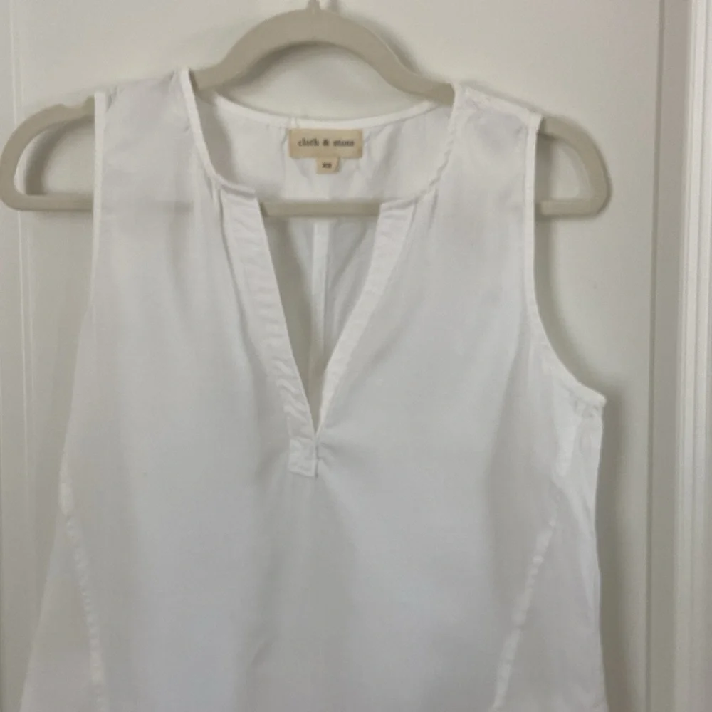 CLOTH & STONE Bright White Tencel Sleeveless Dress